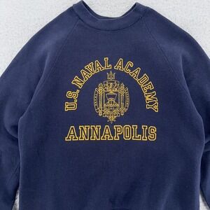 Vintage US Naval Academy Sweatshirt Mens XS Annapolis Maryland‎ Navy Miitary 90s